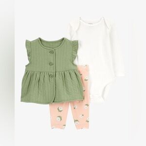 Baby 3-Piece Double Knit Little Vest Set